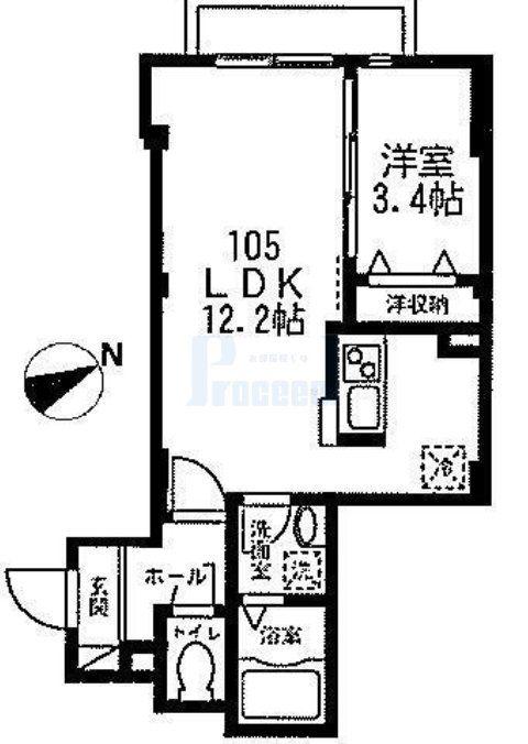 ドヌール長崎(1LDK/1階)の間取り写真
