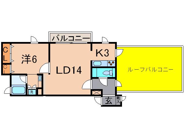 エルスタンザ中目黒(1LDK/3階)の間取り写真