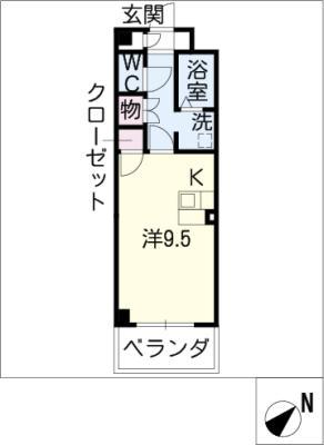コンフォートメイワ(ワンルーム/3階)の間取り写真