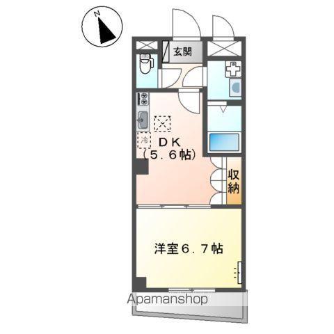 大仙パークサイド(1DK/1階)の間取り写真