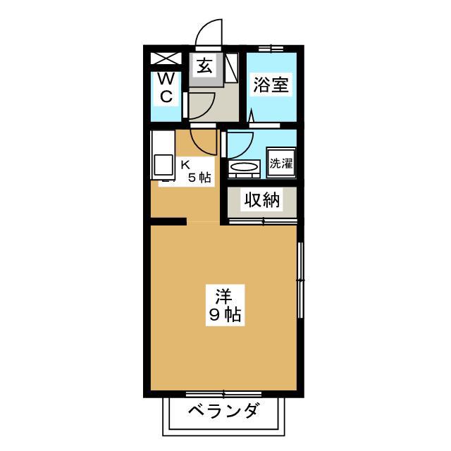 S.Tアパート(ワンルーム/2階)の間取り写真