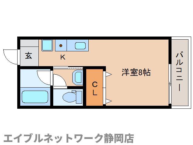 サンハイツ市川(ワンルーム/2階)の間取り写真