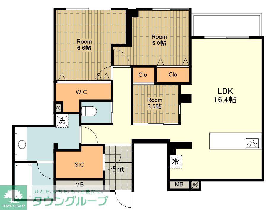 EDIT吉祥寺(3LDK/1階)の間取り写真