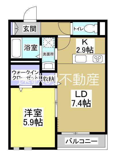 エクストラ(1LDK/1階)の間取り写真