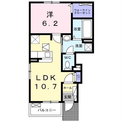 タートルヒルズ3RD(1LDK/1階)の間取り写真