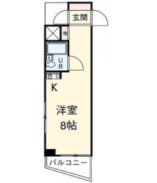 イーグル巣鴨(ワンルーム/7階)の間取り写真