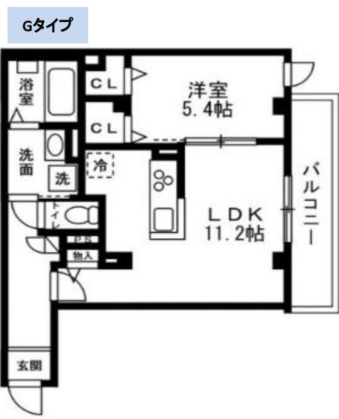 ディアコートあざみ野(1LDK/4階)の間取り写真