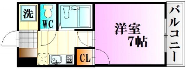 Mエスタシオン(1K/3階)の間取り写真