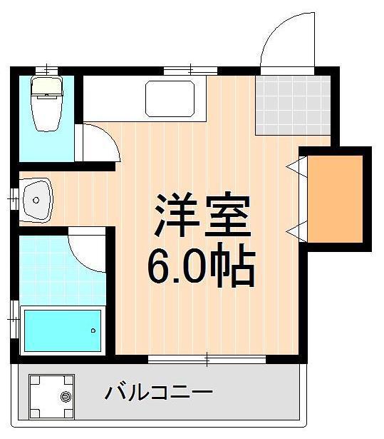 サニ-ハイム(ワンルーム/2階)の間取り写真