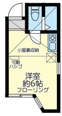 ユナイト日の出町パトリアージュ(ワンルーム/1階)の間取り写真