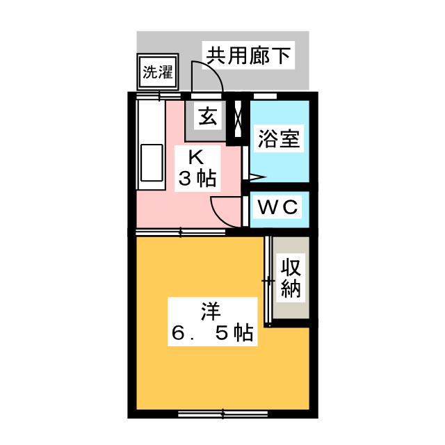 コーポ北島(1K/2階)の間取り写真