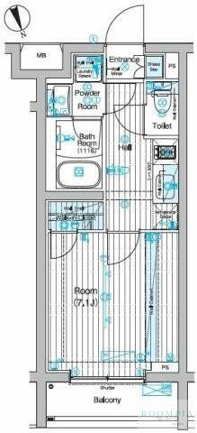 ブライズ西馬込DUE(1K/1階)の間取り写真