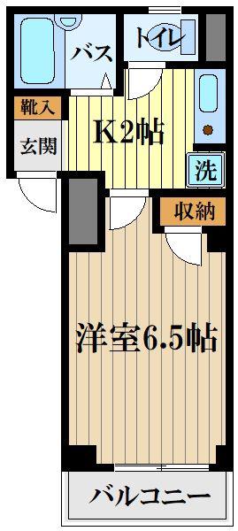 コーポシノハラ(1K/1階)の間取り写真