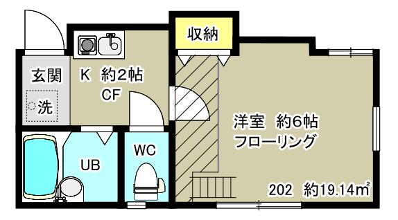 フォレストイン阿佐谷(1K/2階)の間取り写真