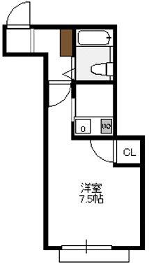 リプレ金町(1K/2階)の間取り写真