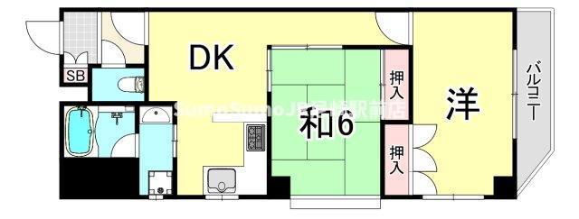 MAISON KOUMU(2DK/4階)の間取り写真