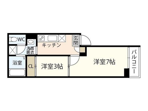 REGALEST PARK SIDE 宇品I(2K/1階)の間取り写真