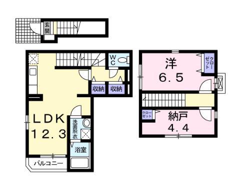 フェリチタ エテルナ アイエム(1LDK/2階)の間取り写真