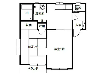 クレヨンハウスNO.3(2K/1階)の間取り写真