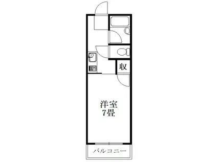 アネックス22(1K/1階)の間取り写真