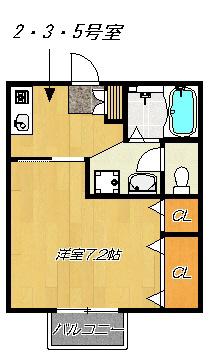 DACハウス98 ダックハウス(1K/1階)の間取り写真