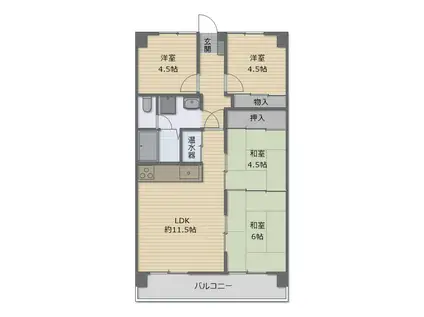 ロイヤルプラザ相生町(4LDK/6階)の間取り写真