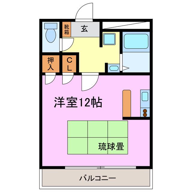 パークハウスタカシ(ワンルーム/1階)の間取り写真