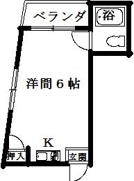 スターブライトマンション(ワンルーム/3階)の間取り写真