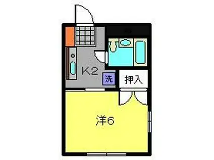 青木ハイツ(1K/1階)の間取り写真
