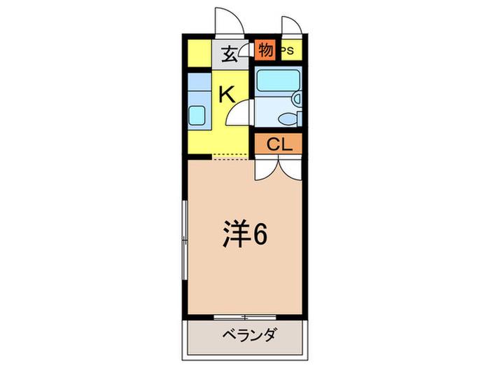 サンローレル仁川(1K/3階)の間取り写真