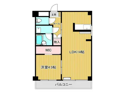 レジデンス201(1LDK/3階)の間取り写真