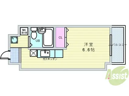 リュヴァン豊中柴原(ワンルーム/3階)の間取り写真