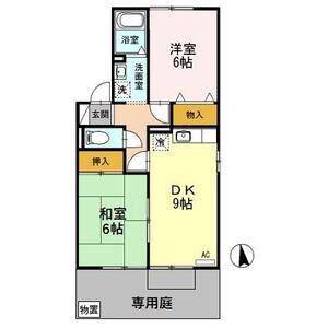 フォレスタ松永A(2DK/1階)の間取り写真