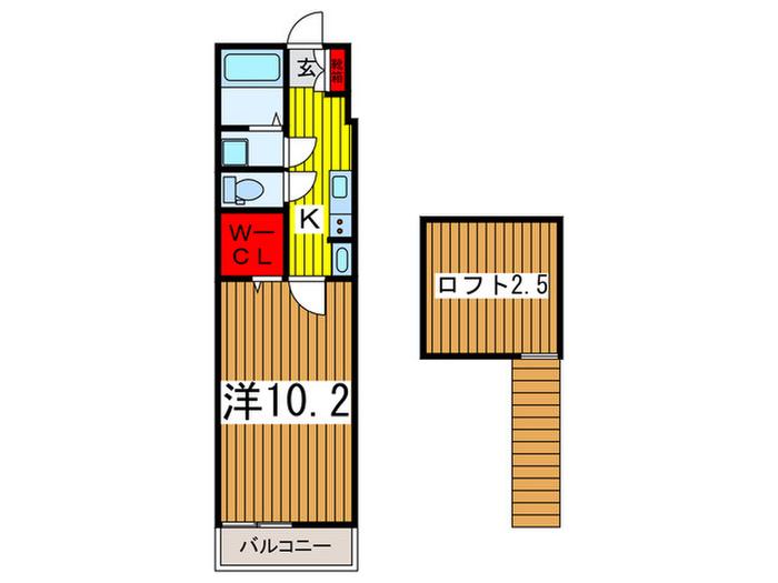 グランメゾン浦和(1K/3階)の間取り写真