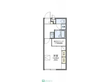 レオパレスジゴジ1(1K/1階)の間取り写真