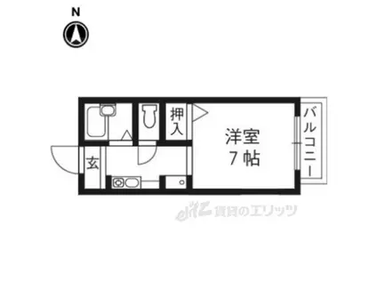 ハイツKOUNAN(1K/1階)の間取り写真