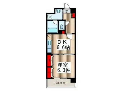 東川口弥生マンション(1DK/3階)の間取り写真