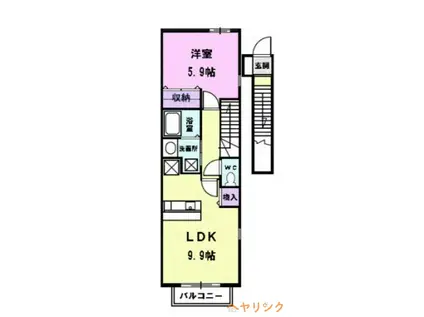 ピュアライト(1LDK/2階)の間取り写真