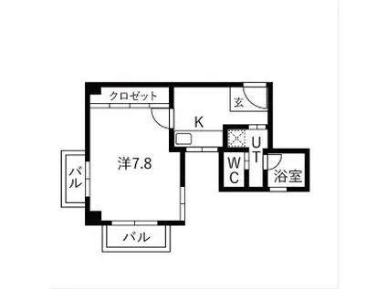 エルパラッツォ記田(1K/3階)の間取り写真