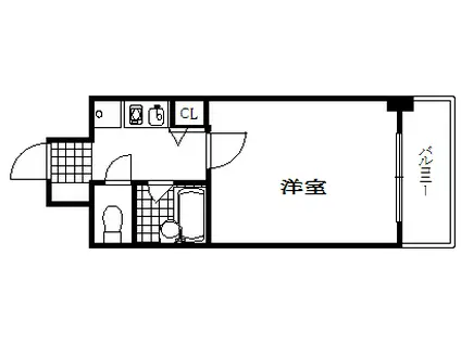 エスリード新神戸(1K/7階)の間取り写真