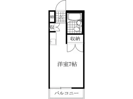 メゾンド・スクワール(ワンルーム/1階)の間取り写真
