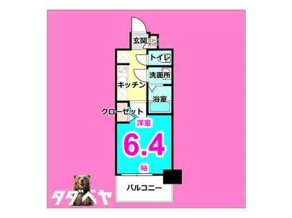 ディアレイシャス上前津(1K/3階)の間取り写真