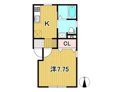 FTハイツ(1K/1階)の間取り写真