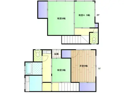 山崎ビル(4K/1階)の間取り写真
