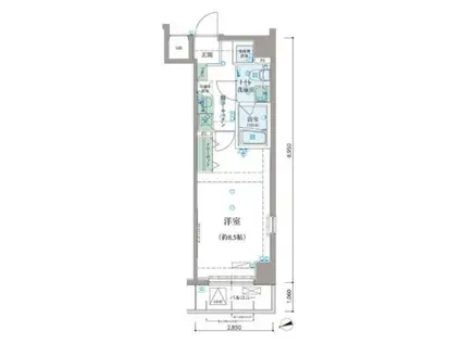 リヴシティ早稲田(1K/7階)の間取り写真