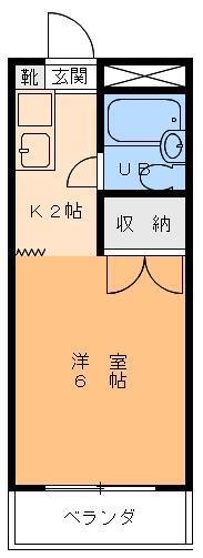 パールハイツ寿(1K/2階)の間取り写真