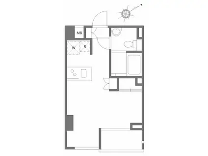 ガーデン代々木八幡(ワンルーム/1階)の間取り写真