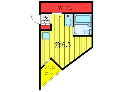 ダイヤモンドレジデンス板橋本町第2(ワンルーム/3階)の間取り写真