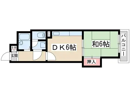 シャンティマサノ(1DK/5階)の間取り写真