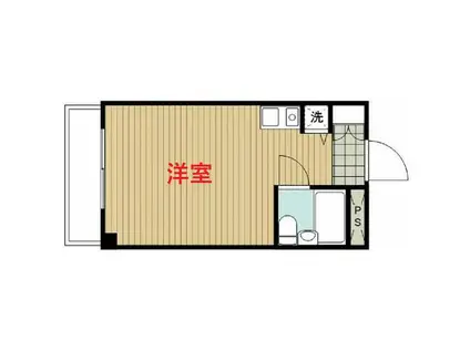 ウインベルソロ中馬込第1(ワンルーム/4階)の間取り写真